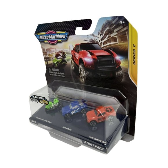 Micro Machines Stunt Pack Series 2 #05 Motorcycle Hognose Adventure Truck New - Picture 5 of 12